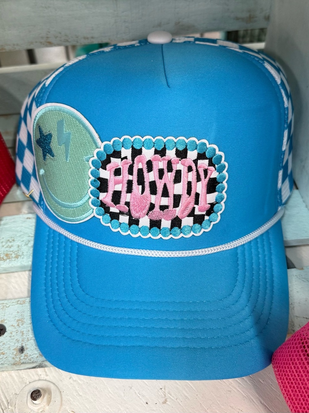 Blue 'Howdy' Embroidered Trucker Hat